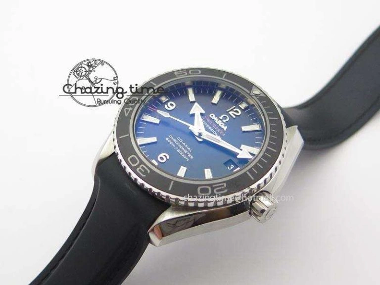 Planet Ocean SS Bp Maker 45mm Black Bezel On Black Rubber Strap A8500