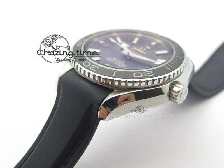 Planet Ocean SS Bp Maker 45mm Black Bezel On Black Rubber Strap A8500