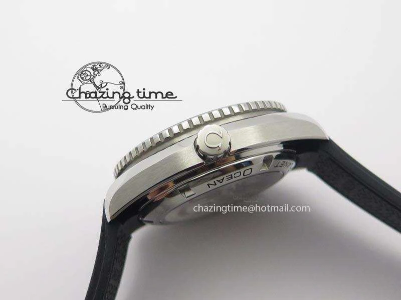 Planet Ocean SS Bp Maker 45mm Black Bezel On Black Rubber Strap A8500