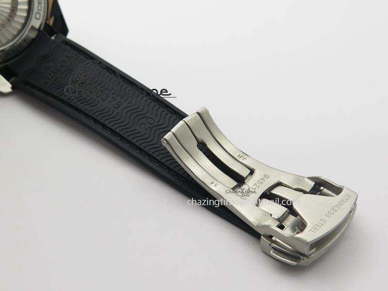 Planet Ocean SS Bp Maker 45mm Black Bezel On Black Rubber Strap A8500