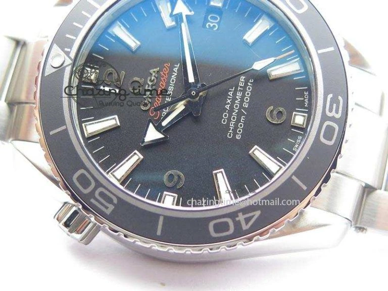 Planet Ocean SS Bp Maker 45mm Black Bezel On SS Bracelet A8500
