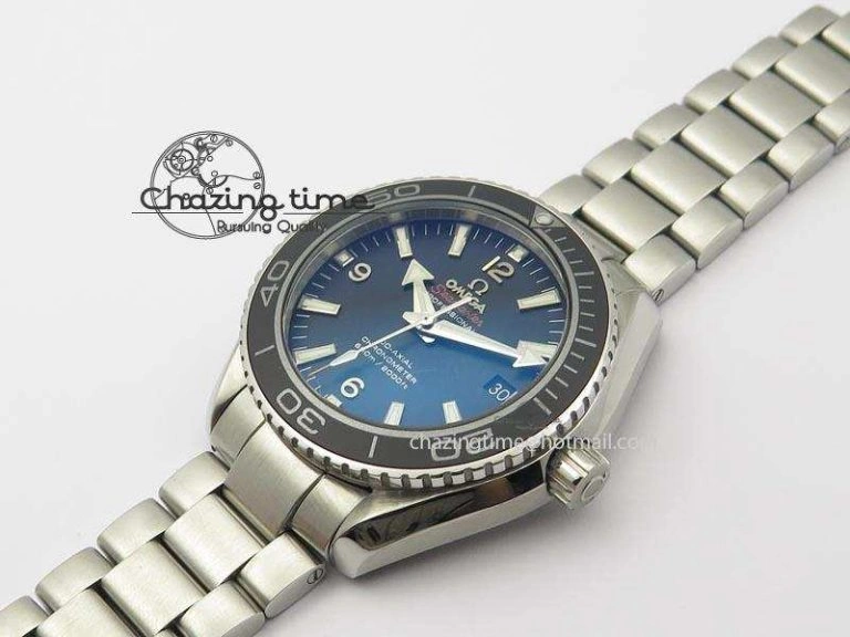 Planet Ocean SS Bp Maker 45mm Black Bezel On SS Bracelet A8500