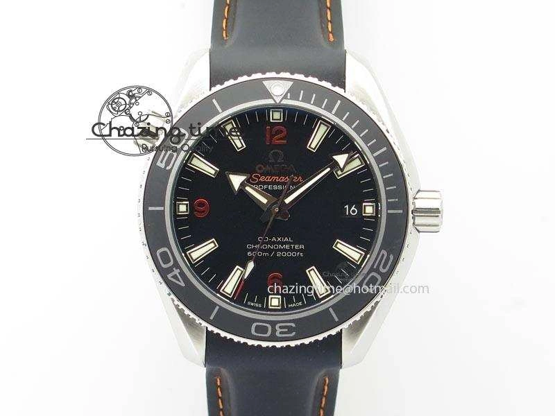 Planet Ocean SS Bp Maker 45mm Black Bezel Orange Numbers On Black Rubber Strap A8500