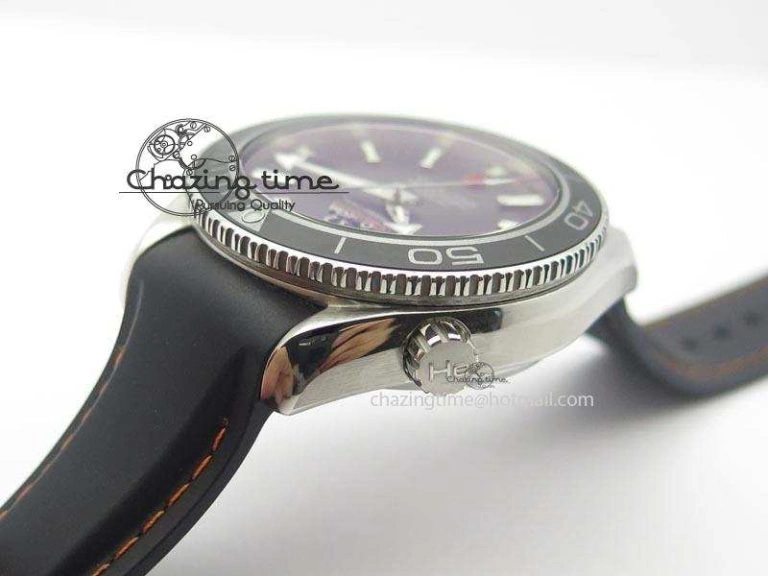 Planet Ocean SS Bp Maker 45mm Black Bezel Orange Numbers On Black Rubber Strap A8500