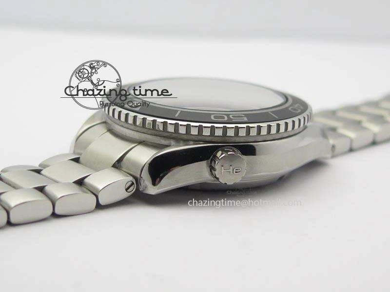 Planet Ocean SS Bp Maker 45mm Black Bezel Orange Numbers On SS Bracelet A8500