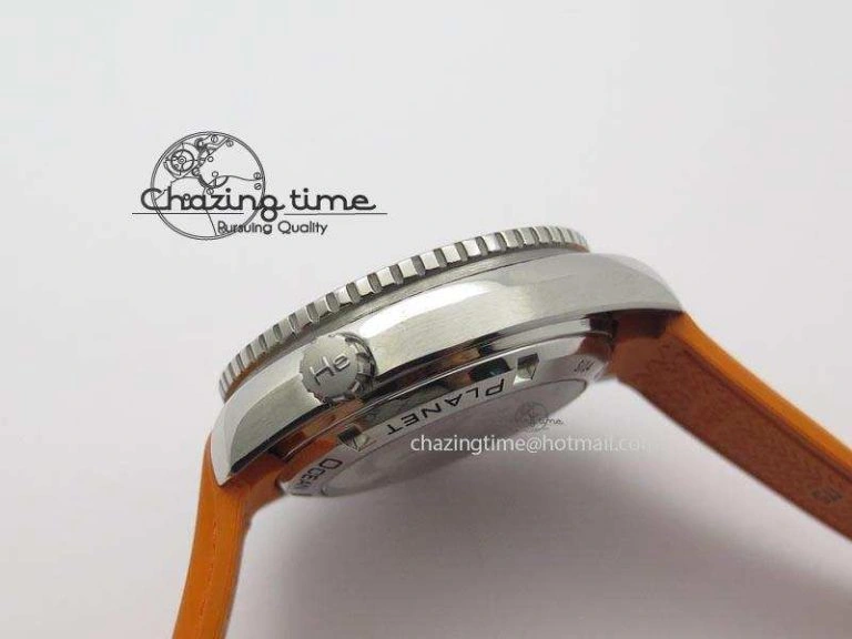 Planet Ocean SS Bp Maker 45mm Orange Bezel On Orange Rubber Strap A8500