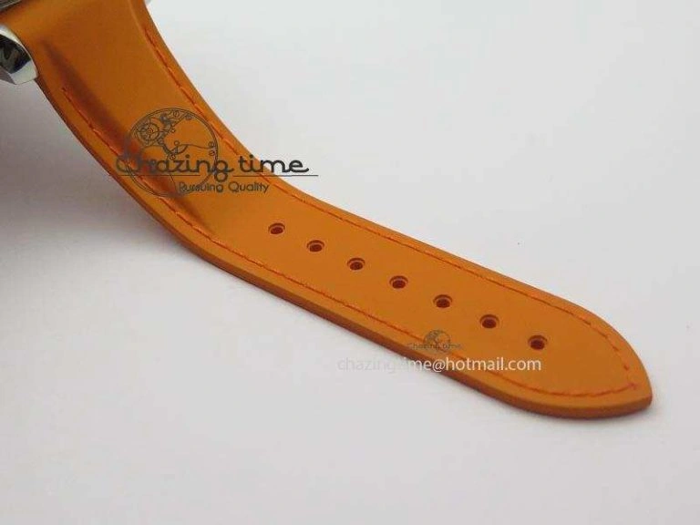 Planet Ocean SS Bp Maker 45mm Orange Bezel On Orange Rubber Strap A8500