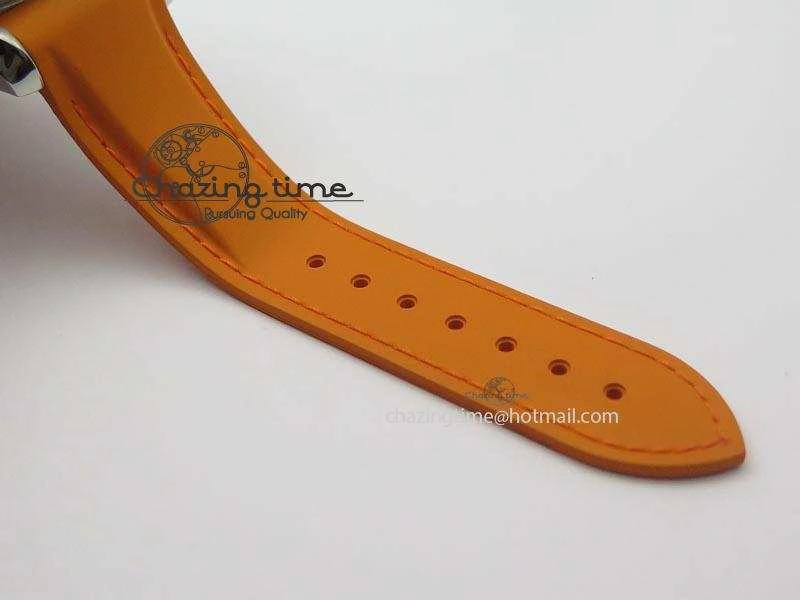 Planet Ocean SS Bp Maker 45mm Orange Bezel On Orange Rubber Strap A8500