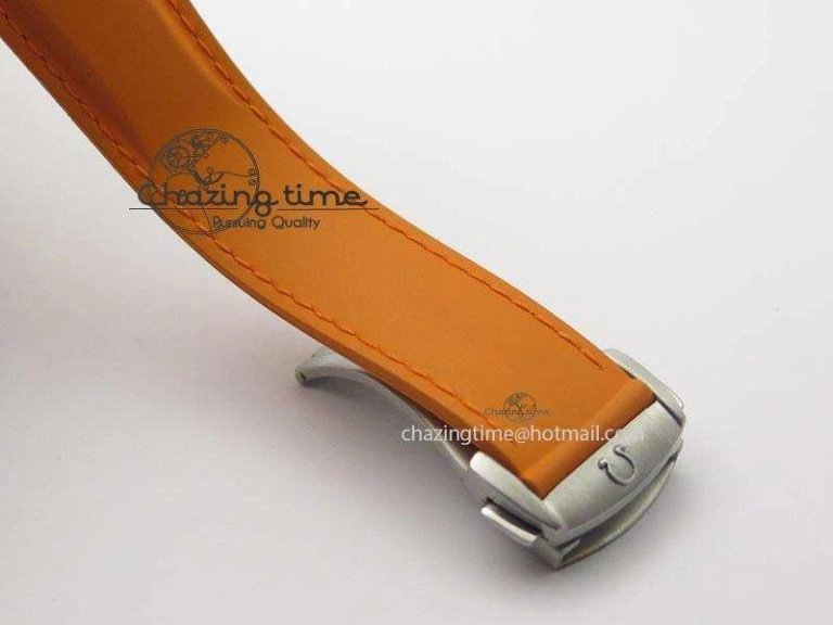 Planet Ocean SS Bp Maker 45mm Orange Bezel On Orange Rubber Strap A8500