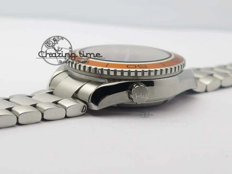 Planet Ocean SS Bp Maker 45mm Orange Bezel On SS Bracelet A8500