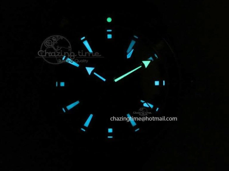 Planet Ocean SS GMT Black Dial Silver Markers On Black Rubber Strap A8605
