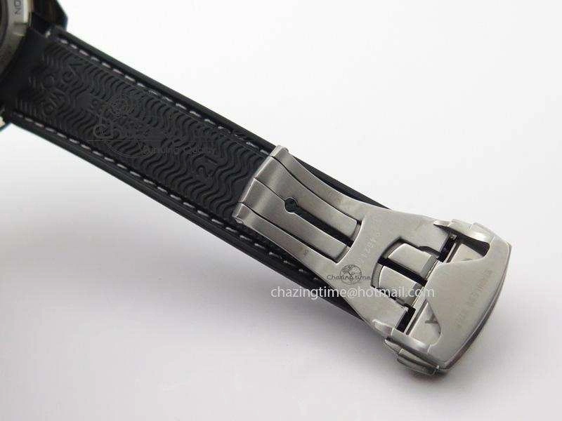 Planet Ocean SS GMT Black Dial Silver Markers On Black Rubber Strap A8605