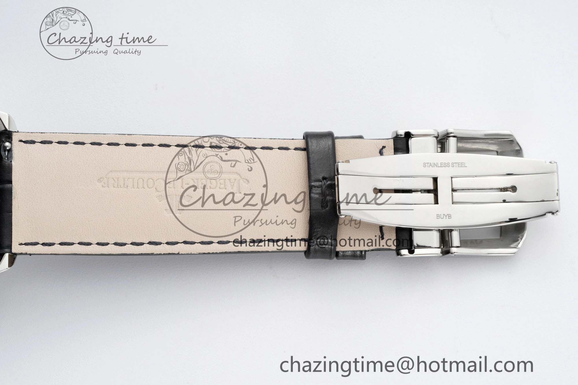 Polaris Chrono SS HKF Best Edition Black Dial on Black Leather Strap A752A