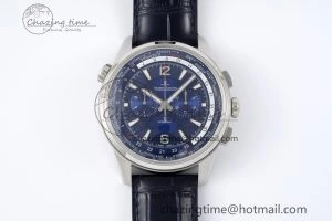 Polaris Chrono SS HKF Best Edition Blue Dial on Blue Leather Strap A752A