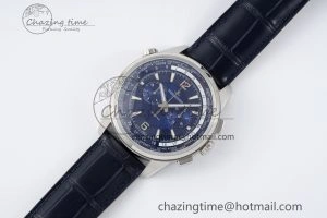 Polaris Chrono SS HKF Best Edition Blue Dial on Blue Leather Strap A752A