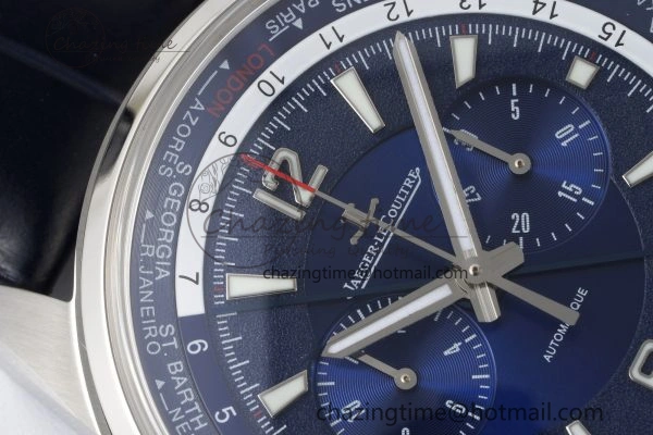Polaris Chrono SS HKF Best Edition Blue Dial on Blue Leather Strap A752A