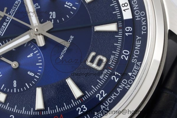 Polaris Chrono SS HKF Best Edition Blue Dial on Blue Leather Strap A752A