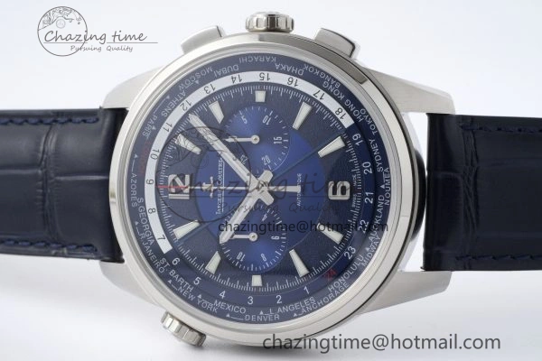 Polaris Chrono SS HKF Best Edition Blue Dial on Blue Leather Strap A752A
