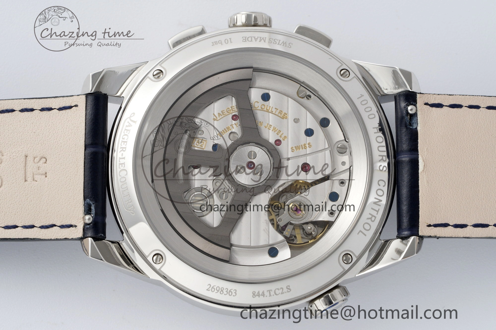 Polaris Chrono SS HKF Best Edition Blue Dial on Blue Leather Strap A752A