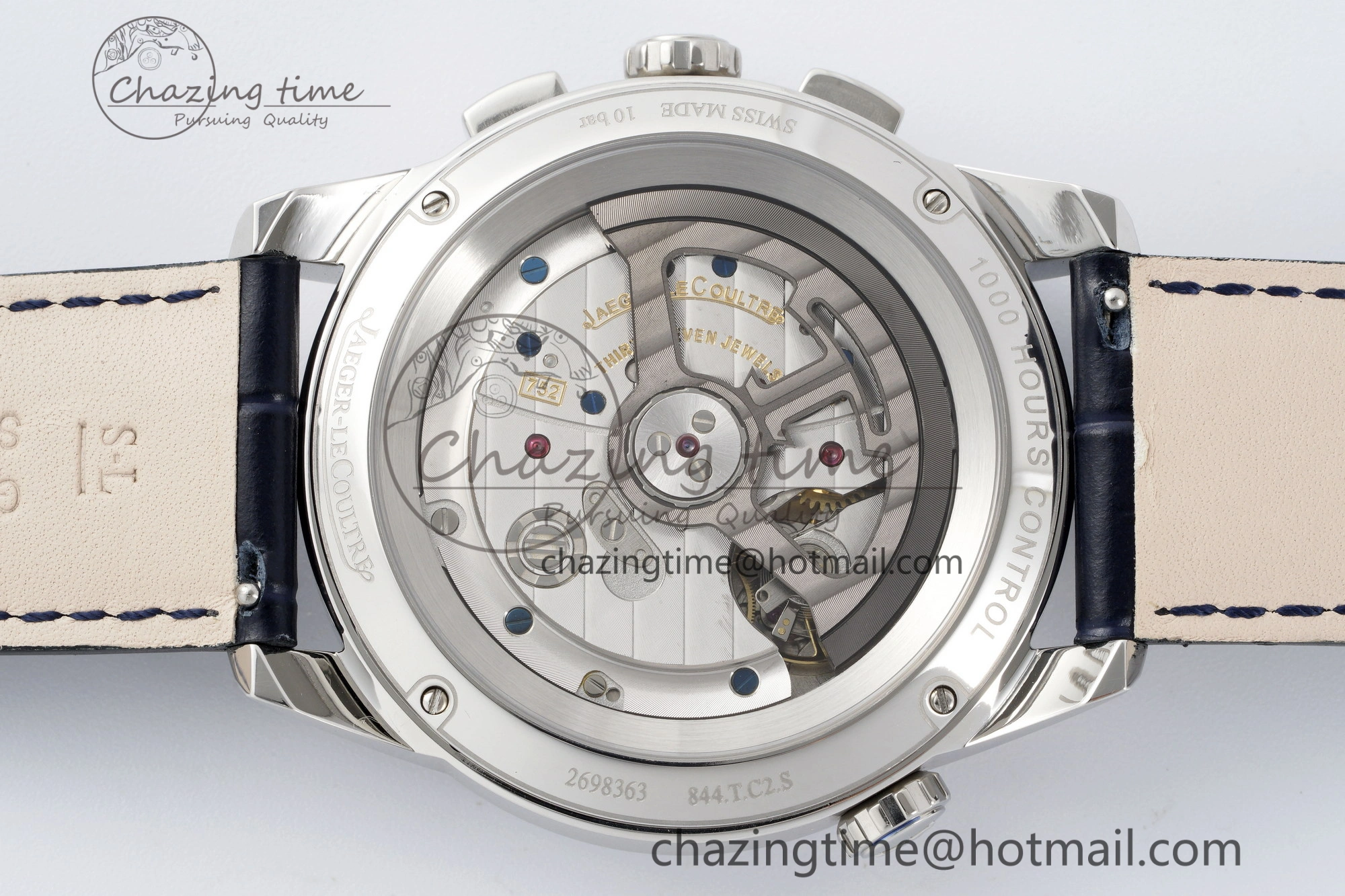 Polaris Chrono SS HKF Best Edition Blue Dial on Blue Leather Strap A752A