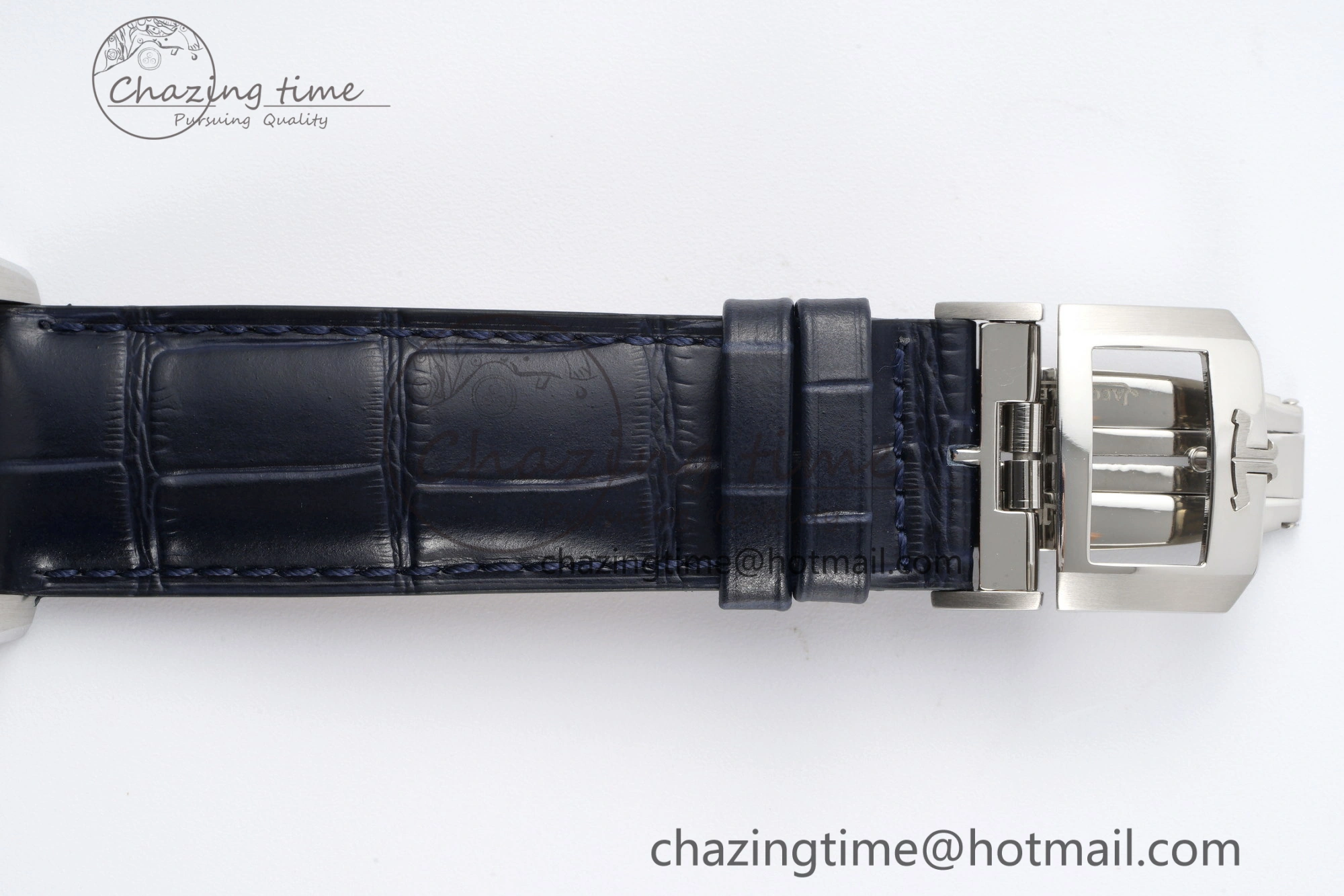 Polaris Chrono SS HKF Best Edition Blue Dial on Blue Leather Strap A752A