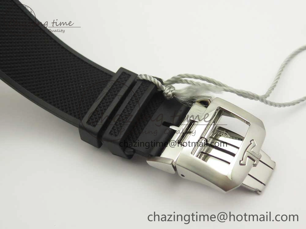 Polaris Geographic SS ZF 1:1 Best Edition Black Dial on Black Rubber Strap MIYOTA 9015