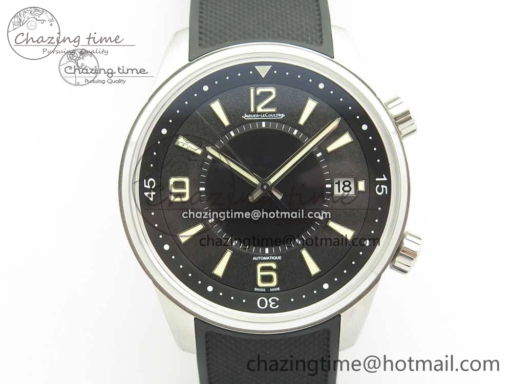 Polaris Geographic SS ZF 1:1 Best Edition Black Dial on Black Rubber Strap MIYOTA 9015