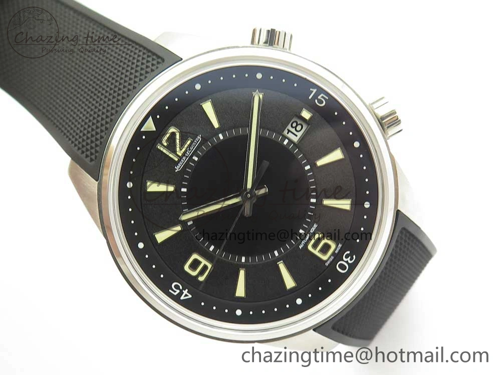 Polaris Geographic SS ZF 1:1 Best Edition Black Dial on Black Rubber Strap MIYOTA 9015