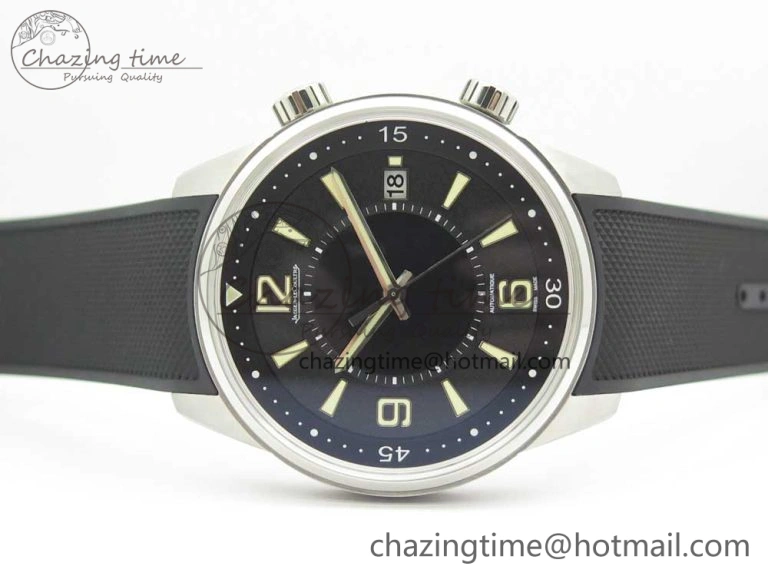 Polaris Geographic SS ZF 1:1 Best Edition Black Dial on Black Rubber Strap MIYOTA 9015