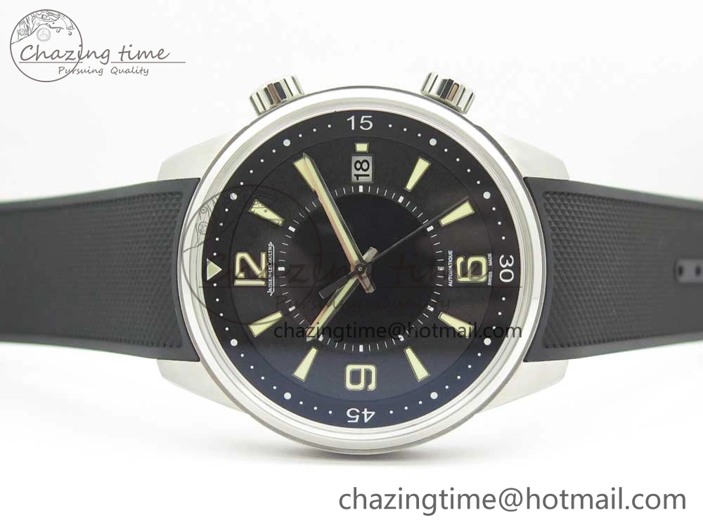 Polaris Geographic SS ZF 1:1 Best Edition Black Dial on Black Rubber Strap MIYOTA 9015