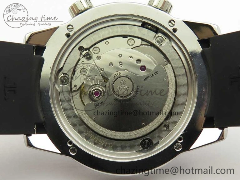 Polaris Geographic SS ZF 1:1 Best Edition Black Dial on Black Rubber Strap MIYOTA 9015