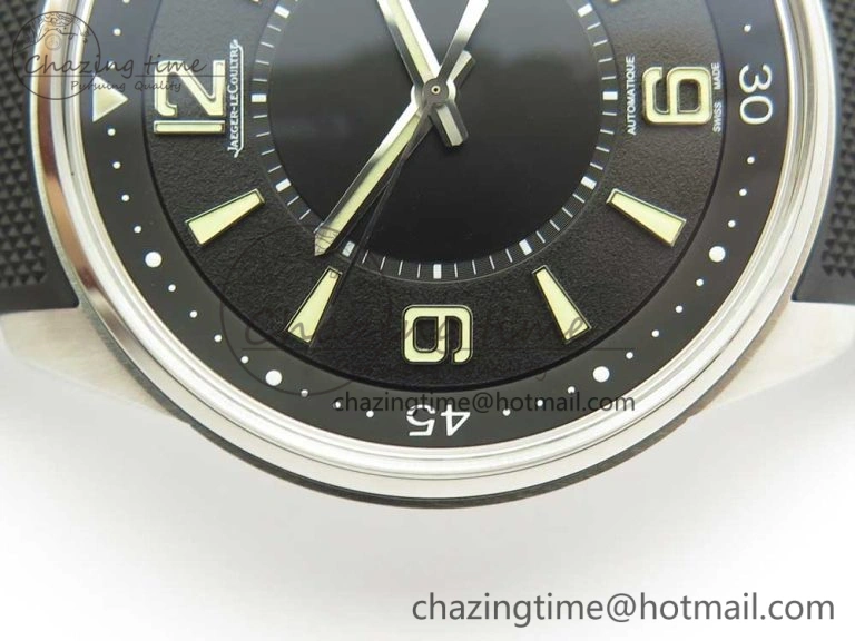 Polaris Geographic SS ZF 1:1 Best Edition Black Dial on Black Rubber Strap MIYOTA 9015