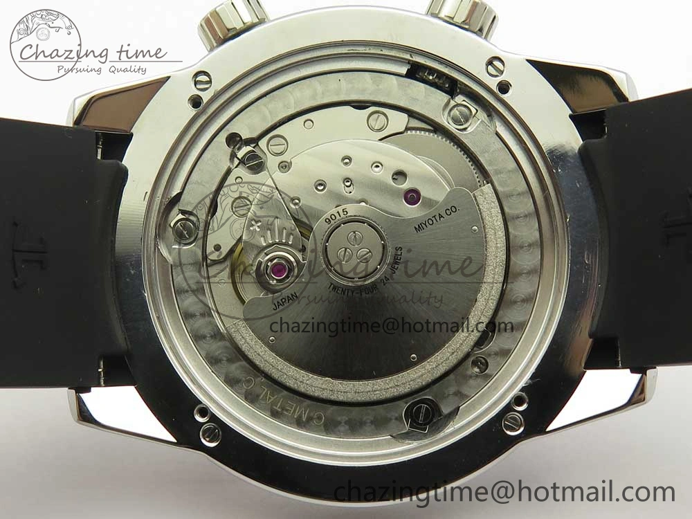Polaris Geographic SS ZF 1:1 Best Edition Black Dial on Black Rubber Strap MIYOTA 9015