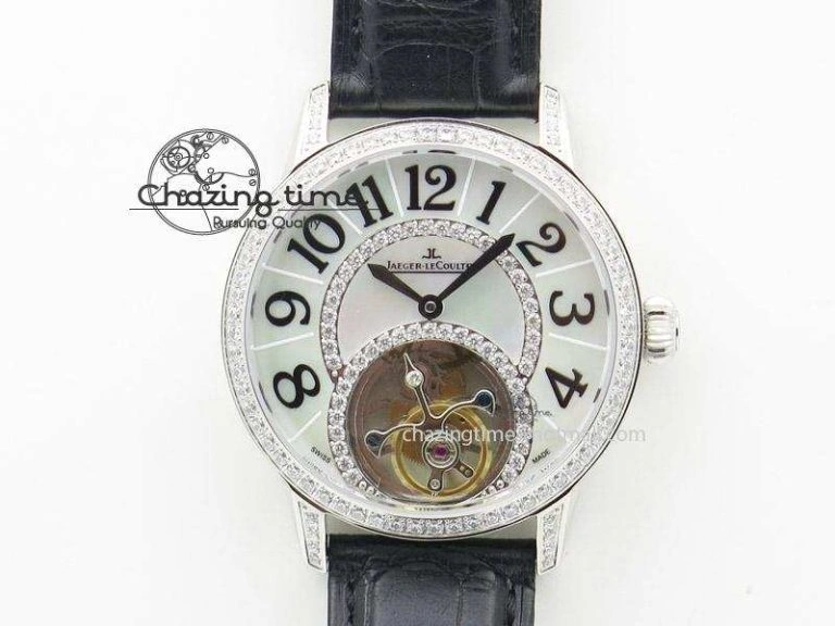 Polaris Geographic WT RG Blue Textured Dial on Black Leather Strap A936