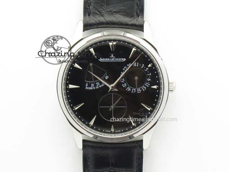 Polaris Geographic WT RG Blue Textured Dial on Black Leather Strap A936
