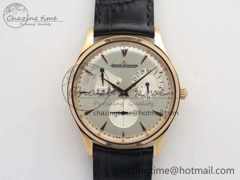 Polaris Geographic WT RG Blue Textured Dial on Black Leather Strap A936