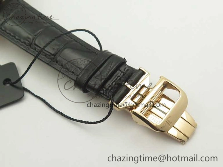 Polaris Geographic WT RG Blue Textured Dial on Black Leather Strap A936