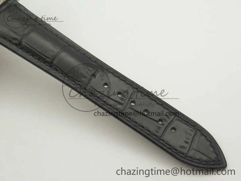 Polaris Geographic WT SS Black Textured Dial on Black Leather Strap A936