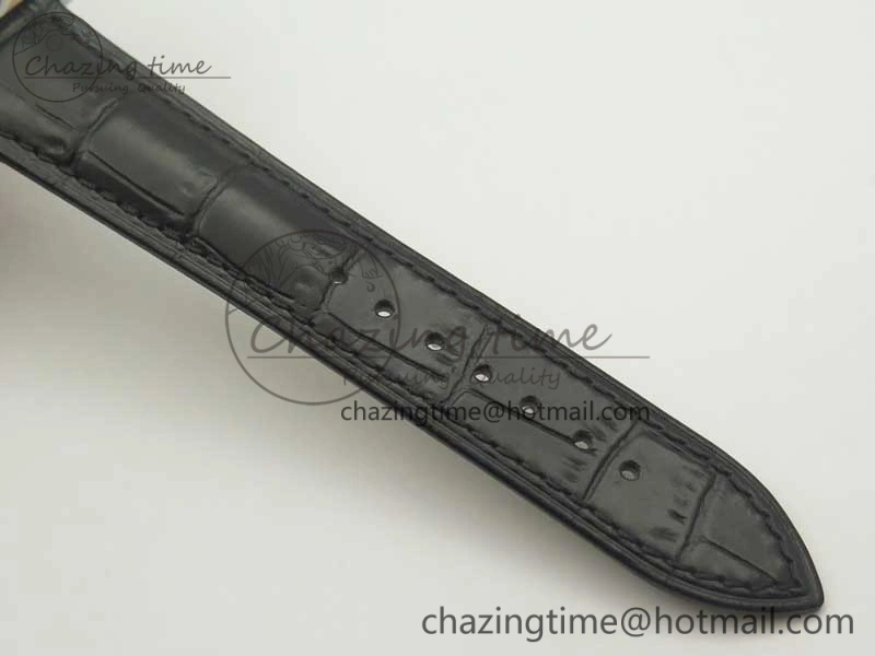 Polaris Geographic WT SS Black Textured Dial on Black Leather Strap A936