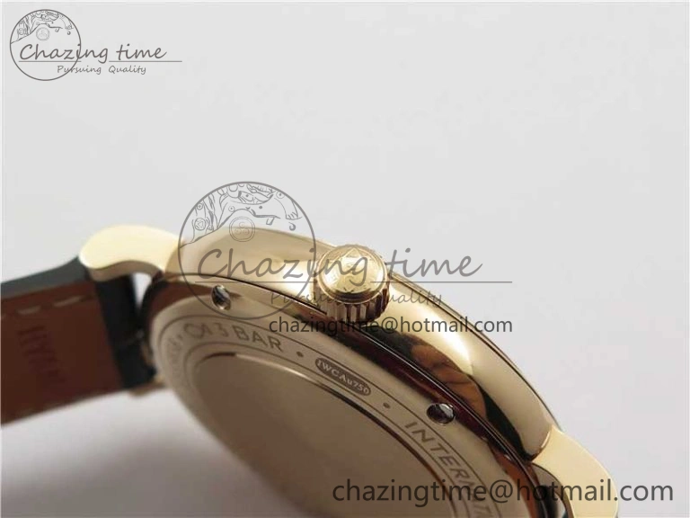 Portofino 37mm RG V7F 1:1 Best Edition Gray Dial Diamonds Bezel on Black Leather Strap A2892
