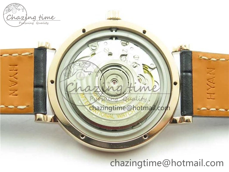 Portofino 37mm RG V7F 1:1 Best Edition Gray Dial Diamonds Bezel on Black Leather Strap A2892