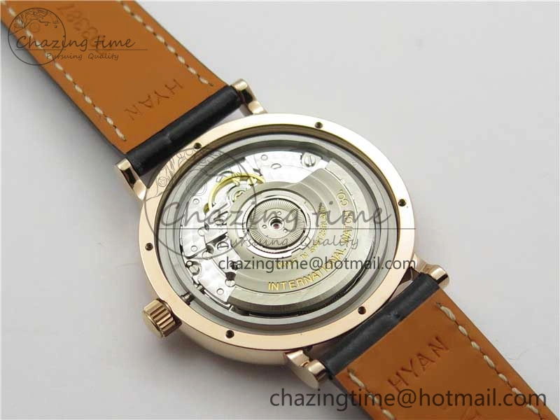 Portofino 37mm RG V7F 1:1 Best Edition Gray Dial Diamonds Bezel on Black Leather Strap A2892