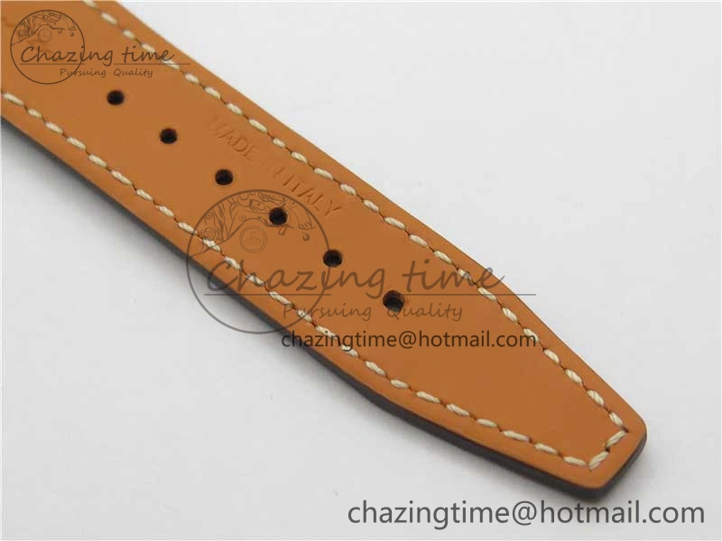 Portofino 37mm RG V7F 1:1 Best Edition Gray Dial Diamonds Bezel on Black Leather Strap A2892