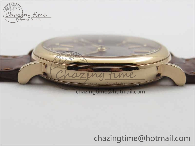 Portofino 37mm RG V7F 1:1 Best Edition Gray Dial on Deep Brown Leather Strap A2892