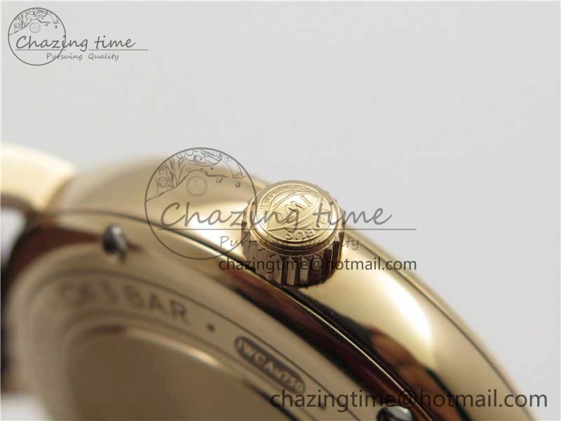 Portofino 37mm RG V7F 1:1 Best Edition Gray Dial on Deep Brown Leather Strap A2892