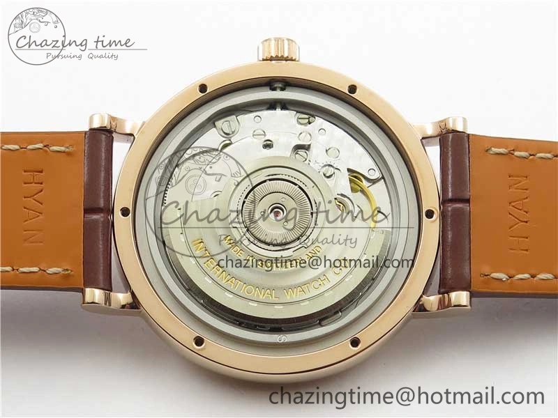 Portofino 37mm RG V7F 1:1 Best Edition Gray Dial on Deep Brown Leather Strap A2892