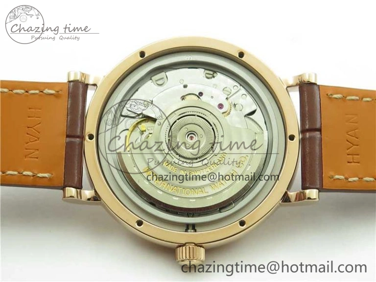 Portofino 37mm RG V7F 1:1 Best Edition Gray Dial on Deep Brown Leather Strap A2892