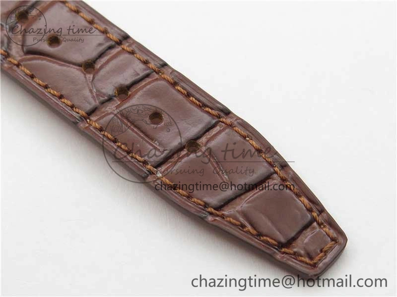 Portofino 37mm RG V7F 1:1 Best Edition Gray Dial on Deep Brown Leather Strap A2892