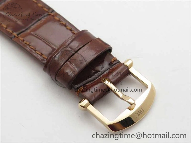 Portofino 37mm RG V7F 1:1 Best Edition Gray Dial on Deep Brown Leather Strap A2892
