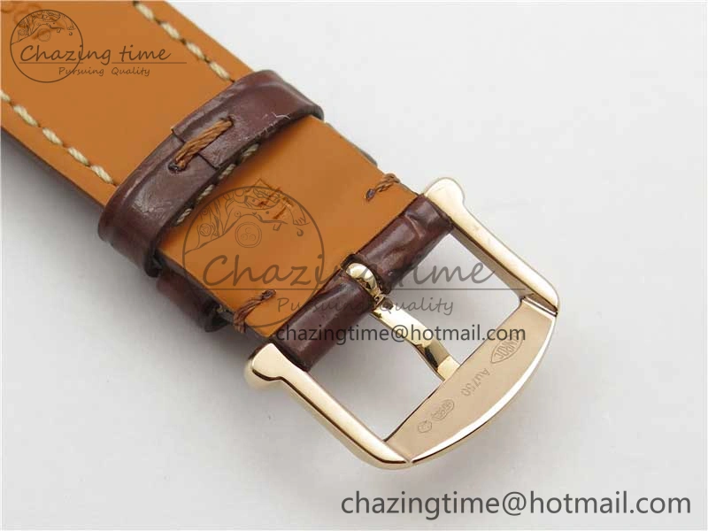 Portofino 37mm RG V7F 1:1 Best Edition Gray Dial on Deep Brown Leather Strap A2892